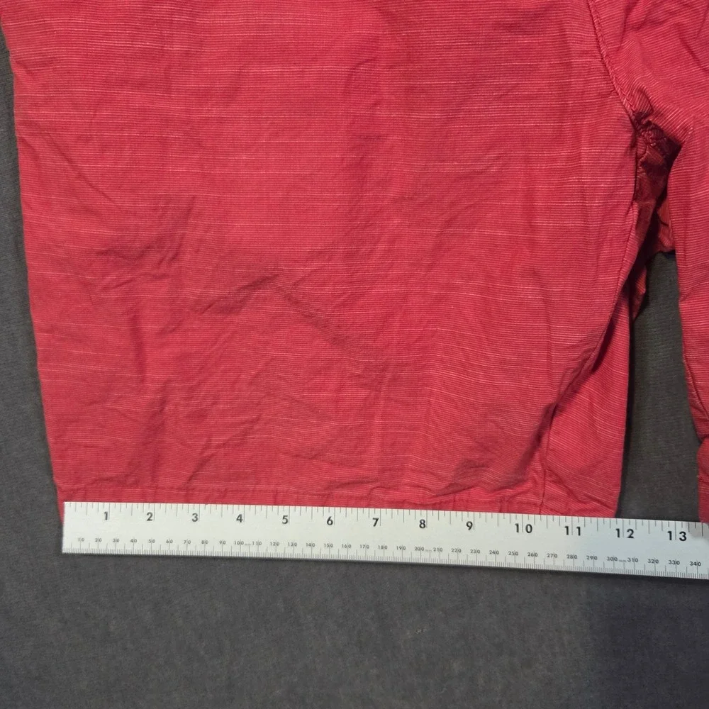 Tommy Hilfiger Chino Shorts Mens 36 Red Slub Texture Cotton Casual Classic Fit